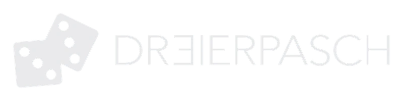 Dreierpasch-Logo mit heller Schrift für dunkle Hintergründe